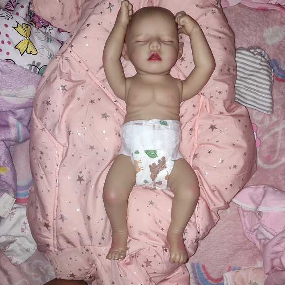 Reborn Baby Doll with Pink Accessories - Picture 9 of 12